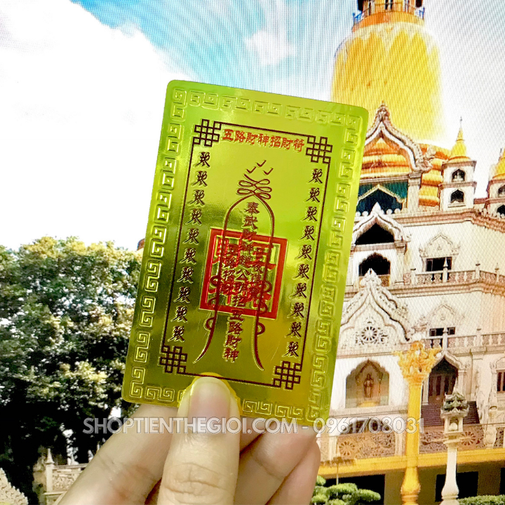 Thẻ Kim Bài Ngũ Phương Thần Tài Khai Vận